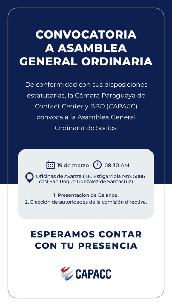 Capacc convoca a una asamblea general Capacc convoca a una asamblea general
